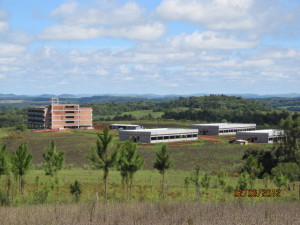 UFFS Laranjeiras do Sul, em 2012, em fase de construção da estrutura