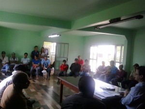 Reunião no Incra de Laranjeiras do Sul, com agricultores do passo Liso.