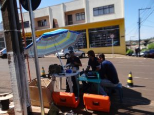 Equipe da Via Rápida Telecom, realiza cabeamento de Fibra Ótica em Laranjeiras do Sul.