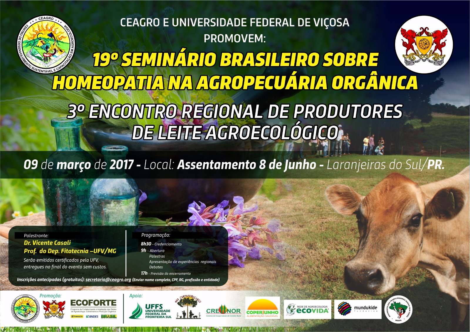 Seminário de Homeopatia na Agropecuária e encontro de produtores de leite orgânico