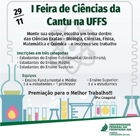 I Feira de Ciências da Cantu ocorre na quarta-feira (29)