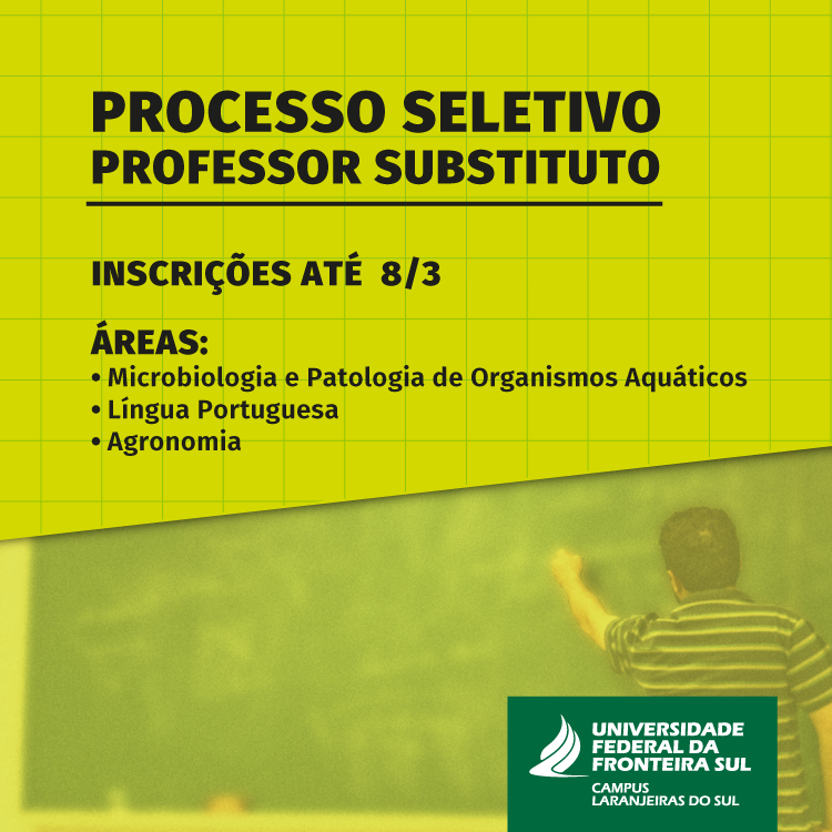 Campus Laranjeiras do Sul divulga processo seletivo para contratação de professores substitutos